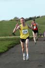 Conrad Franks (Gateshead) and eventual winner Nigel Rackham (Metros) lead  the Newcastle Town Moor Marathon. Photo: David T. Hewitson/Sports for All Pics